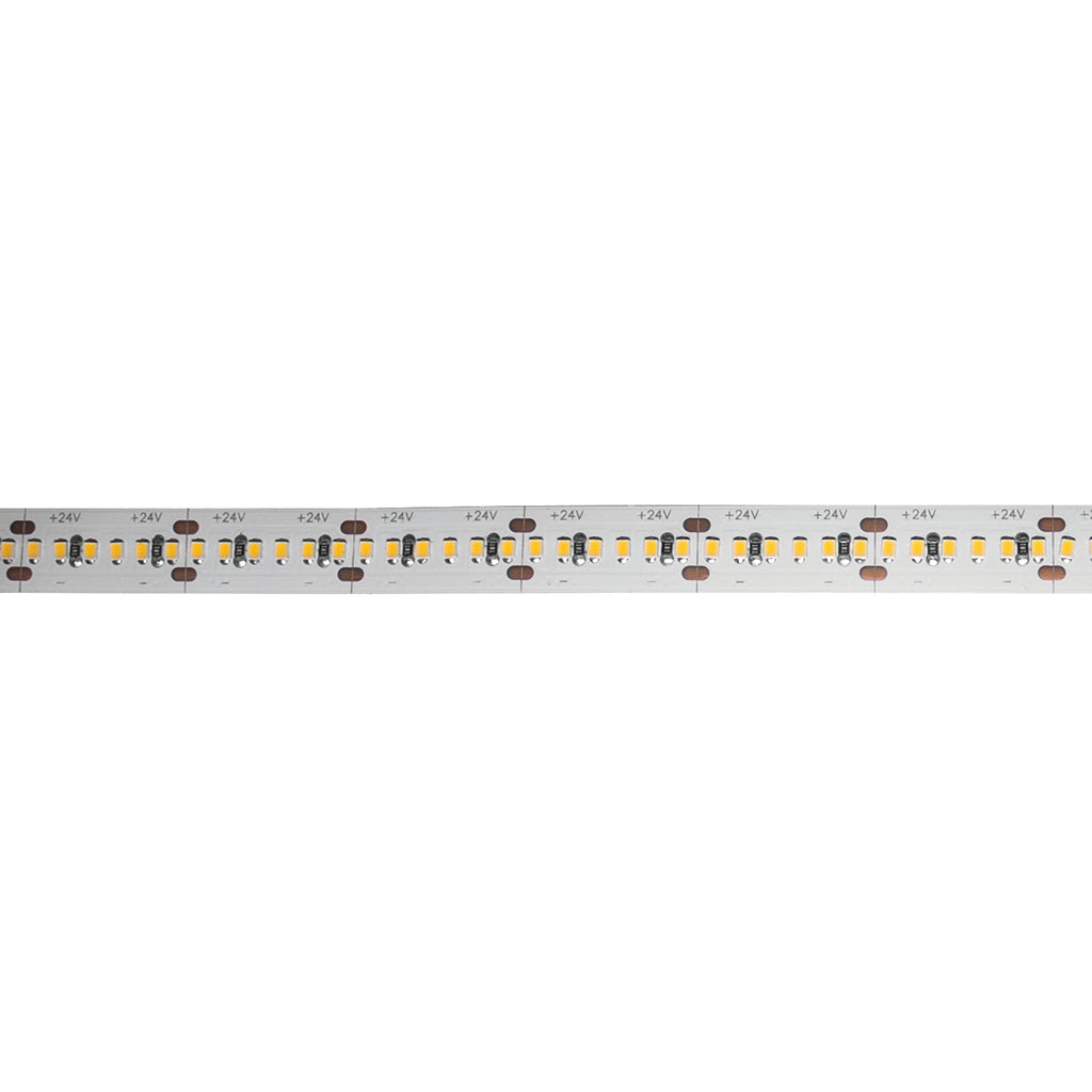 Tira LED 24W/m 24V CRI:90 con 300 chips/m rollo 5m opción de tonos de luz, con auto adhesivo de iLumileds