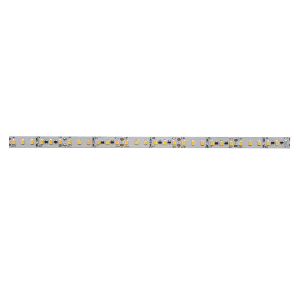 Tira LED 13W/m 24V con 120 chips/m 2835 rollo 10m opción color de luz Cálido / Neutro / Neutro Frío, con auto adhesivo de iLumileds