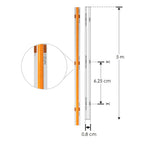 Kit 1pz Fuente de alimentación conmutada 200W (160W máx.), entrada 110-220V ca salida 24V cc, para interiores de iLumileds+ 1pz Tira LED COB 12W/m 24V CRI:90 con 512 chips/m rollo 5m cálido (3000K), con auto adhesivo de iLumileds