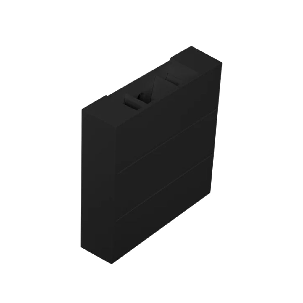 Luminario cuadrado luz directa / indirecta y frontal, ajuste con cortadores de luz 4W luz cálida (3000K), fabricado en policarbonato negro, 85-265V de iLumileds