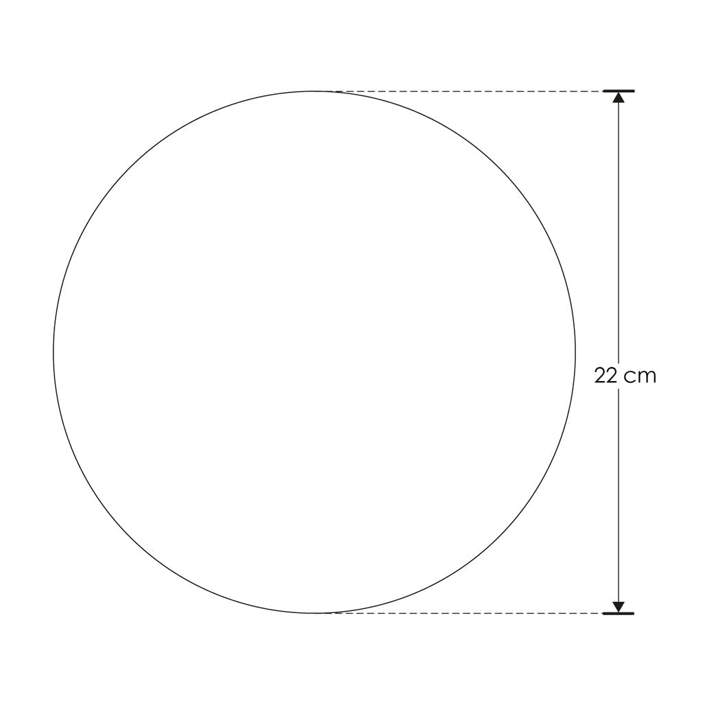 Circulo Ø22cm de policarbonato 18W luz cálida (3000K) en negativo, de policarbonato acabado negro de iLumileds