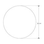 Circulo Ø22cm de policarbonato 18W luz cálida (3000K) en negativo, de policarbonato acabado negro de iLumileds
