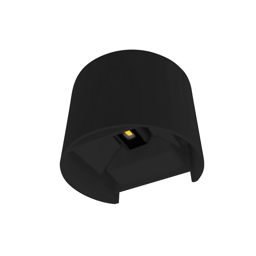 Luminario semicilíndrico con doble salida de luz ajustable independiente para crear efectos geométricos 6W luz cálida de iLumileds