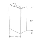 Luminario rectangular de muro con doble salida de luz, incluye 7 efector diferentes de efecto de luz, 10W luz cálida (3000K) 100-265V de iLumileds