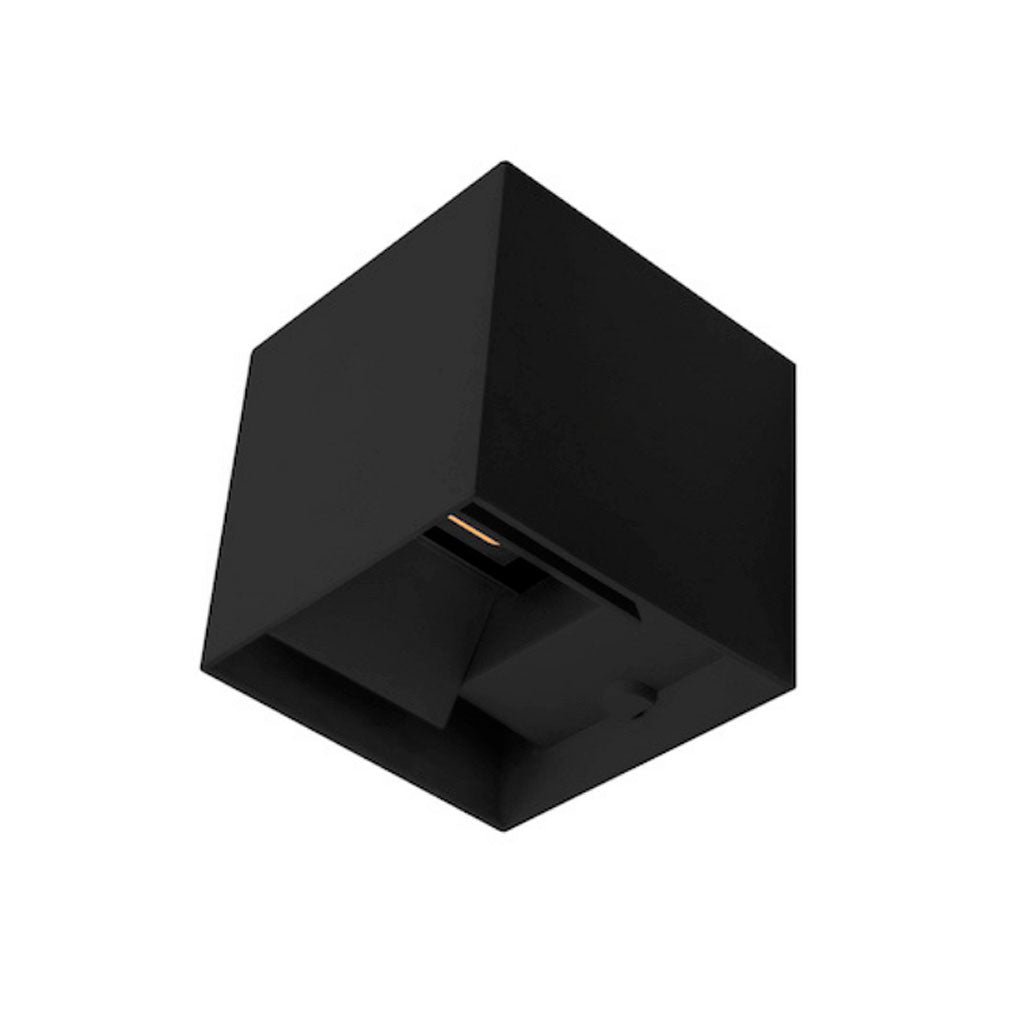 Cubo para muro exterior con doble salida de luz ajustable con cortadores 6W luz cálida (3000K) de iLumileds