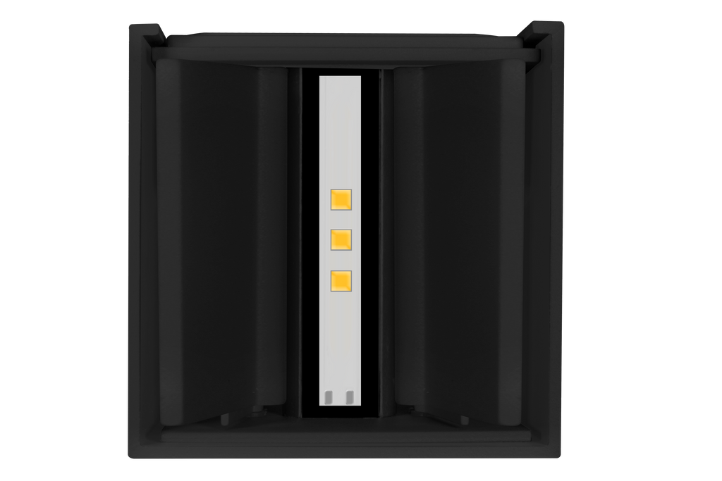 Luminario mini cubo con doble salida de luz ajustable independiente para crear efectos geométricos 2W luz cálida de iLumileds