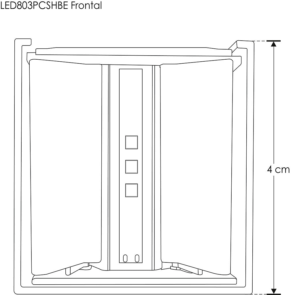 Luminario mini cubo con doble salida de luz ajustable independiente para crear efectos geométricos 2W luz cálida de iLumileds