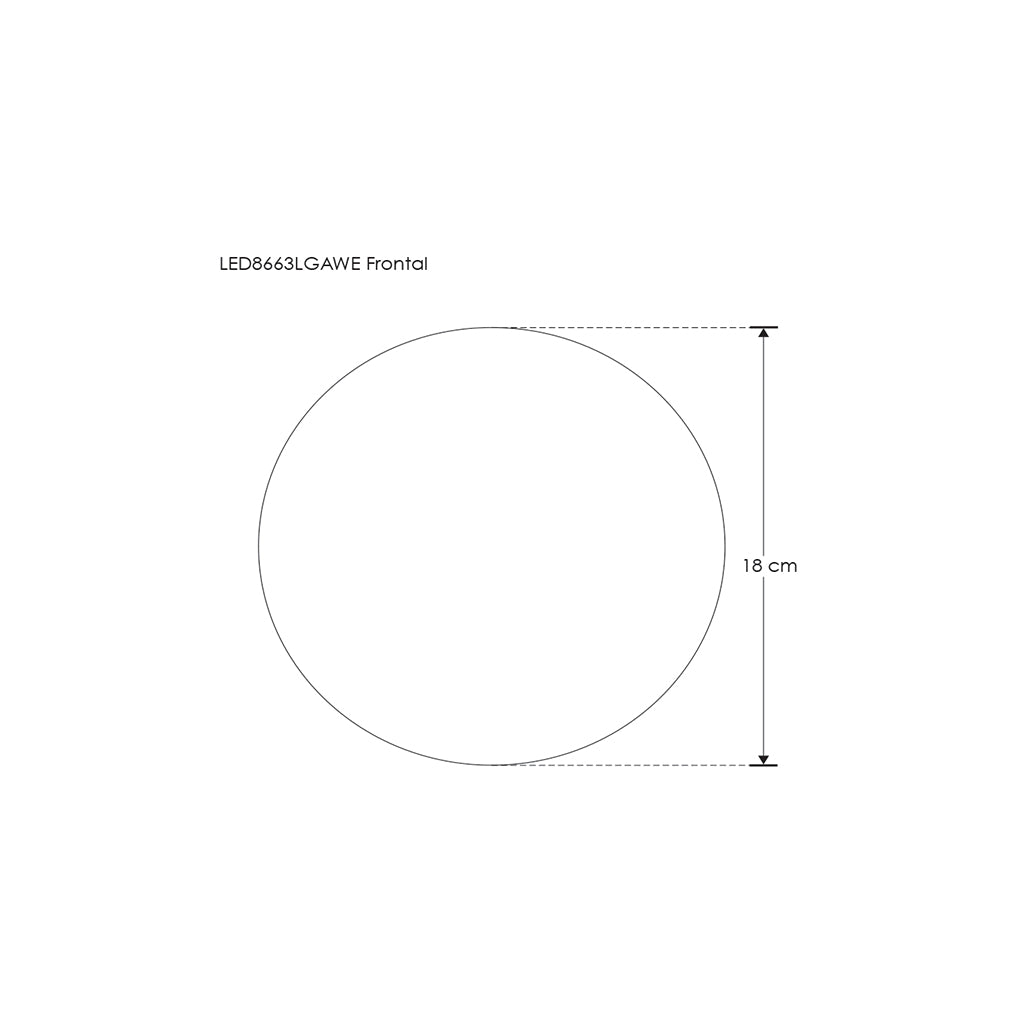 Circulo grande de luz en negativo 9W 3000K de iLumileds