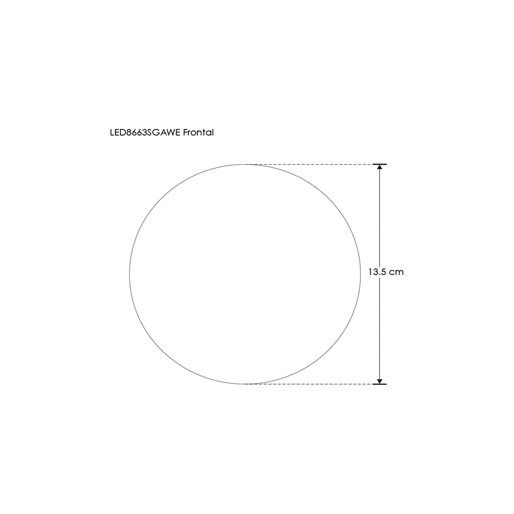 Circulo mediano de luz en negativo 6W 3000K de iLumileds