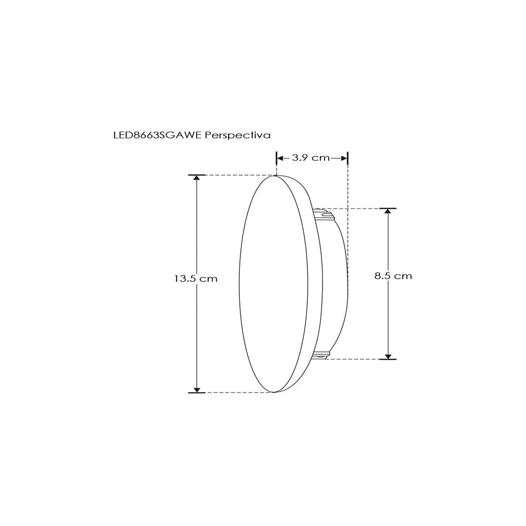 Circulo mediano de luz en negativo 6W 3000K de iLumileds