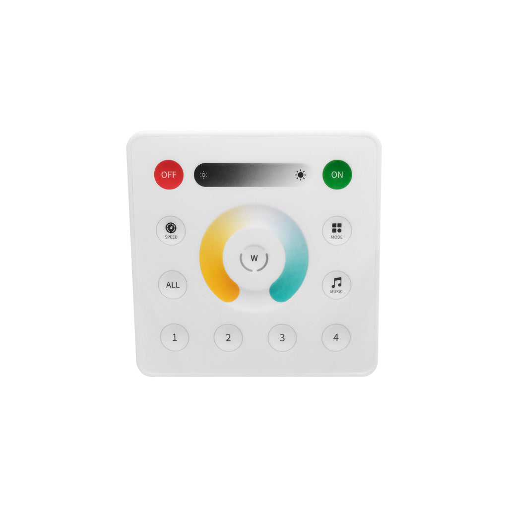 Controlador panel touch + App LTCTRI-WW 12V-72W máx. - 24V-144W máx. (solo para tira LED LDPBCOB276524608), inalámbrico radio frecuencia de iLumileds