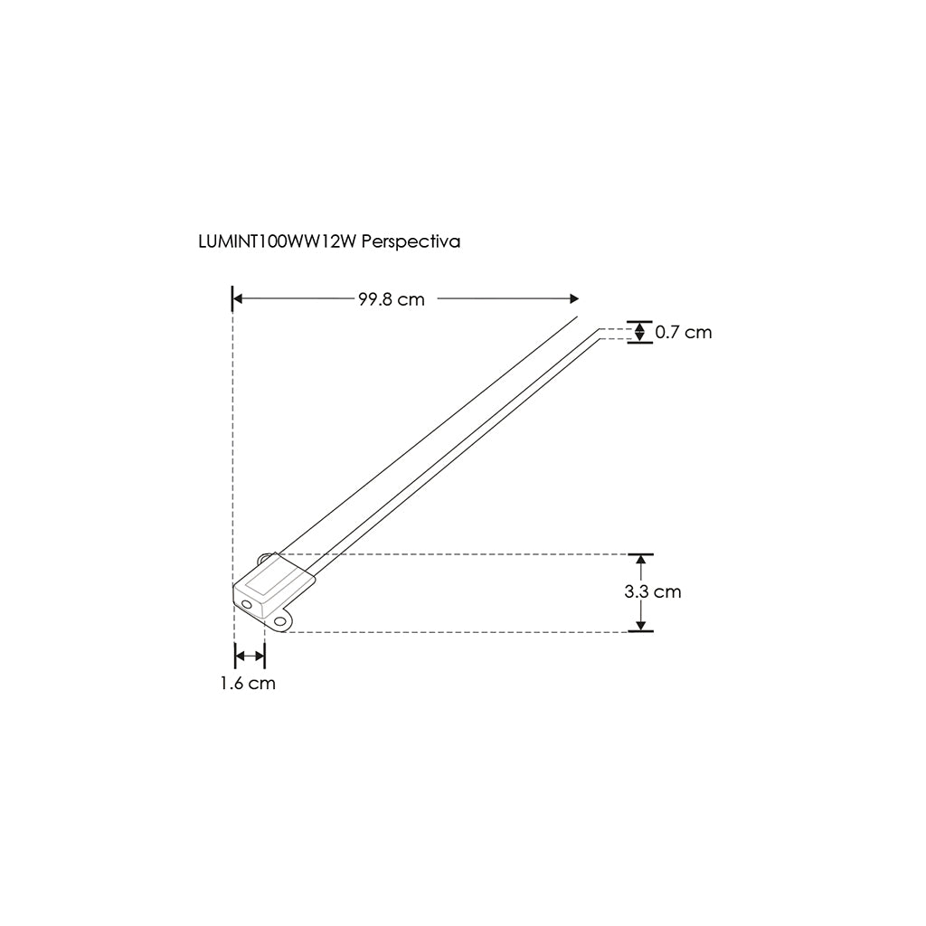 Luminario slim 1m interconectable 12W opciones color de luz para interiores de iLumileds