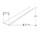Mica negra traslucida para perfil de aluminio PA3535N, plano 2m de iLumileds