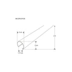 Kit perfil aluminio suspender con difusor cilíndrico ILUPA30KIT. - L:2m Ø:3cm- para tira LED, incluye tapas laterales y kit de suspensión de iLumileds