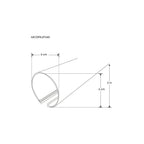 Kit perfil aluminio suspender con difusor cilíndrico ILUPA60KIT. - L:2m Ø:6cm- para tira LED, incluye tapas laterales y kit de suspensión de iLumileds