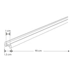 Micro track magnético electrificado 30cm con 1 pista lateral de iLumileds