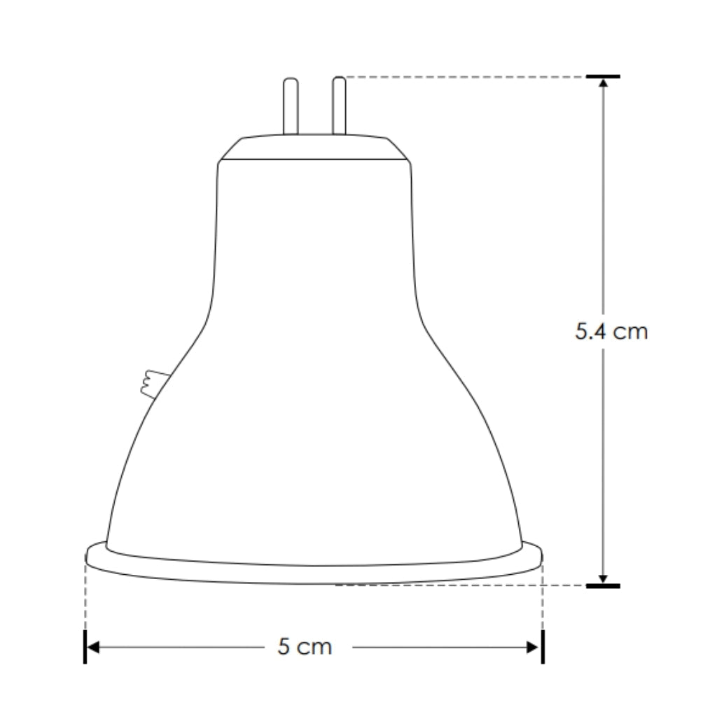 Foco MR16 6W 38° color de luz seleccionable mediante switch (cálido - 3000K / neutro - 4000K / frío 5500K), base GU5.3 de iLumileds