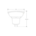 MR16 LED 7W 38° 90-130V base GU5.3 opción color de luz cálido / neutro / frío marca iLumileds