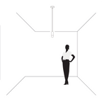 Luminario Bauttí Módulo LED Capsular suspender 7W luz cálida acabado negro de iLumileds