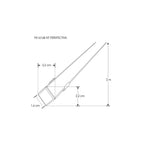 Kit perfil aluminio esquinero cuadrado PA1616BKIT. -L:2m A:1.6cm Al:2.2cm- incluye difusor acrílico, tapas laterales y grapas de sujeción de iLumileds