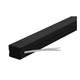 Perfil aluminio negro integrado 20W compatible con lambrin decorativo WPC PA2018N200. -Largo:2m A:2cm Al:1.7cm-, opción solor de luz cálido (2700K y neutro (4100K) con alimentación lateral, 127V de iLumileds