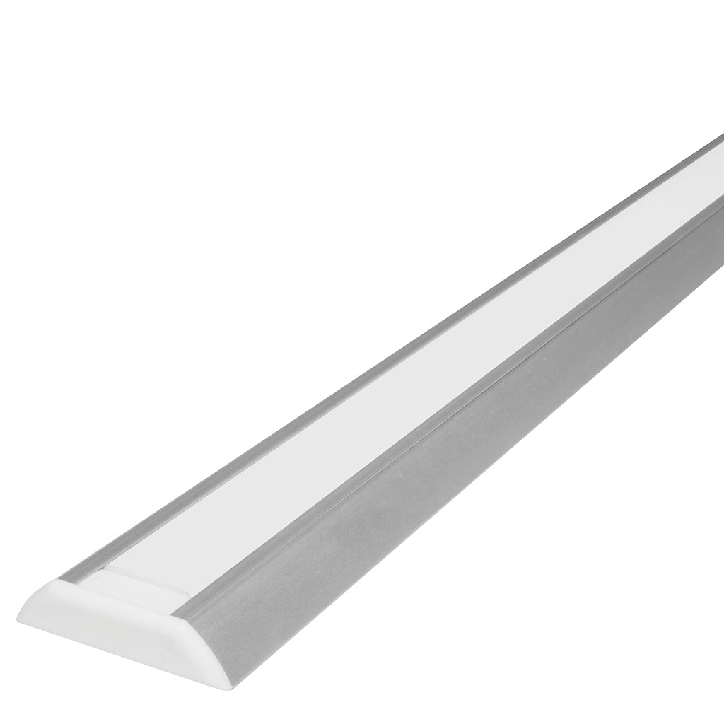 Kit perfil aluminio cóncavo plano PA3006KIT. -L2m A:3 Al:0.7cm- incluye difusor acrílico, 2 tapas laterales y 2 tornillos para sujeción de iLumileds