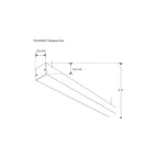 Luminario lineal para suspender 2m de longitud con difusor plano 80W 127V opciones color de luz de iLumileds