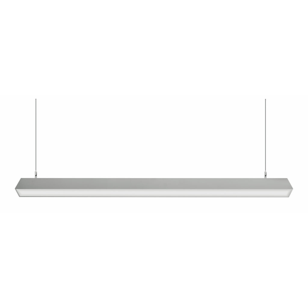 Luminario lineal para suspender o sobreponer 1.20m de longitud con difusor plano 36W 100-277V opciones color de luz de iLumileds