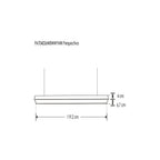 Luminario lineal slim para suspender 1.20m 36W opciones color de luz de iLumileds
