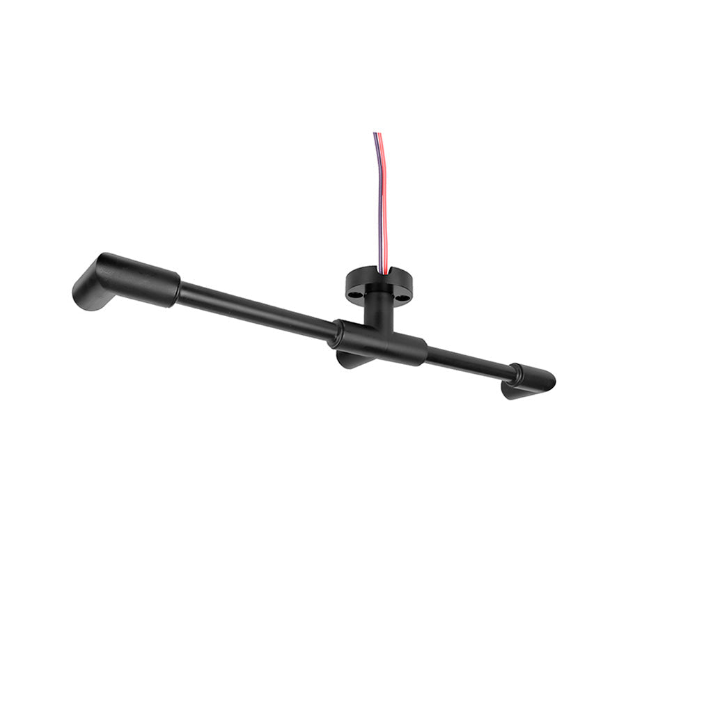 Barra para energizar y sujeción de techo para inicios, tres salidas hembra 90°, incluye par de cables de 110 cm para luminarios de la serie RUB CUBE de iLumileds