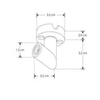 Conector vertical hembra 90° policarbonato acabado negro para luminarios de la serie ILURBK para luminarios de la serie RUB CUBE de iLumileds