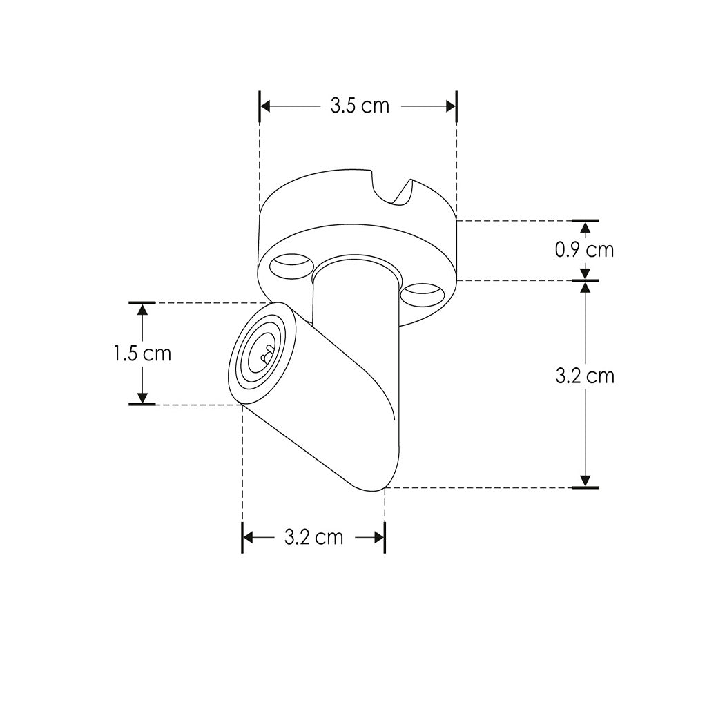 Conector vertical hembra 90° policarbonato acabado negro para luminarios de la serie ILURBK para luminarios de la serie RUB CUBE de iLumileds