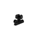 Conector horizontal con dos entradas hembra y una salida macho para pared y techo, policarbonato acabado negro para luminarios de la serie RUB CUBE de iLumileds