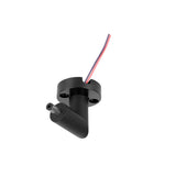 Conector vertical macho de pared y techo 90° policarbonato acabado negro para luminarios de la serie ILURBK, incluye par de cables internos de 110 cm para luminarios de la serie RUB CUBE de iLumileds
