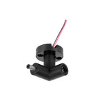 Conector horizontal macho - hembra (lado derecho) de pared y techo 90° policarbonato acabado negro, incluye par de cables 110 cm para luminarios de la serie RUB CUBE de iLumileds
