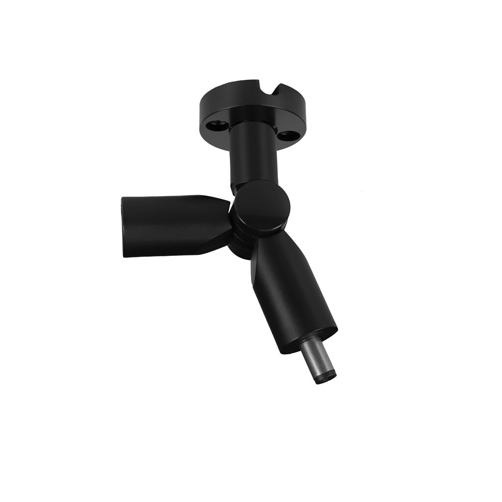 Conector vertical rotatorio 70-220° macho - hembra de pared , policarbonato acabado negro para luminarios de la serie RUB CUBE de iLumileds