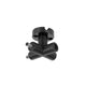 Conector horizontal dos entradas hembra + dos salidas macho de pared, policarbonato acabado negro para luminarios de la serie RUB CUBE de iLumileds