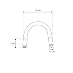 Cople flexible macho – hembra, policarbonato y silicón acabado negro, para luminarios de la serie RUB CUBE de iLumileds
