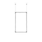 Luminario para suspender serie RUB CUBE 34W 24Vcc 100° opciones color de luz, incluye dos líneas luminosas y dos rieles iluminados con accesorios para fijación