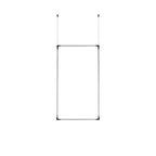 Luminario para suspender serie RUB CUBE 34W 24Vcc 100° opciones color de luz, incluye dos líneas luminosas y dos rieles iluminados con accesorios para fijación