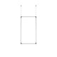 Luminario para suspender serie RUB CUBE 34W 24Vcc 100° opciones color de luz, incluye dos líneas luminosas y dos rieles iluminados con accesorios para fijación