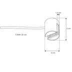 Conector con cable de 25 cm para sistema REVERSI acabado negro de iLumileds