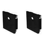 Kit de terminación lateral para perfil ILUPA2404CON que incluye 2 tapas laterales de plástico acabado negro de iLumileds