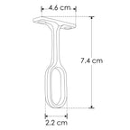 Kit de 2 soportes de techo, acabado negro para perfil ILUPA1401N de iLumileds