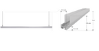 Luminario lineal para suspender 1m de longitud con difusor dropdown 28.8W 127V opciones color de luz de iLumileds