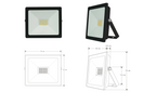 Reflector LED plano 30W 120° fabricado en aluminio y color de luz cálida de iLumileds