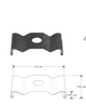 Kit de 2 grapas de sujeción negras para perfil de aluminio PA1806N (No se vende individual)