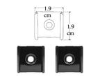 Kit de 2 tapas laterales negras para perfil de aluminio DXAP01N, de plástico de iLumileds (No se vende individual)