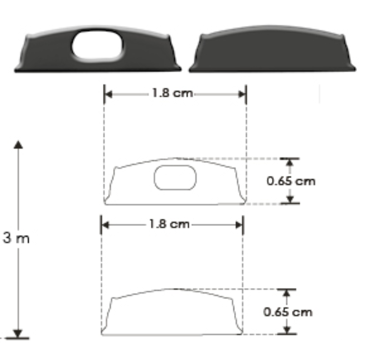 Kit de 2 tapas laterales negras para perfil de aluminio PA1806N de plástico (No se vende individual)