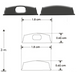 Kit de 2 tapas laterales negras para perfil de aluminio PA1806N de plástico (No se vende individual)